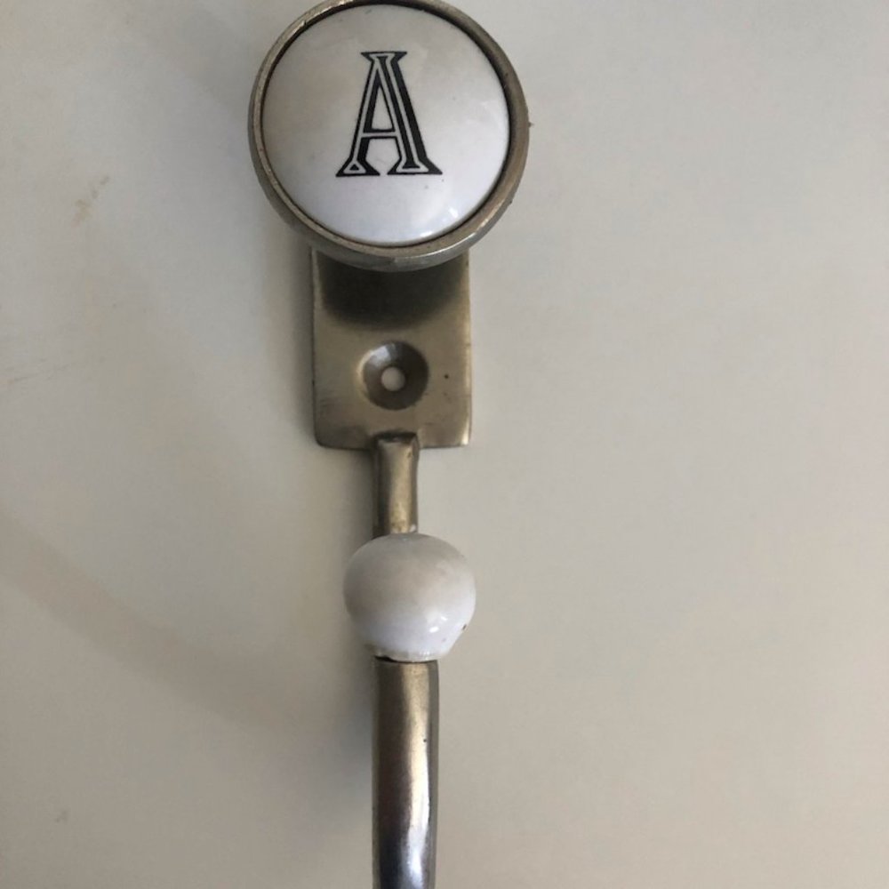 Anthropologie "A" monogram hook